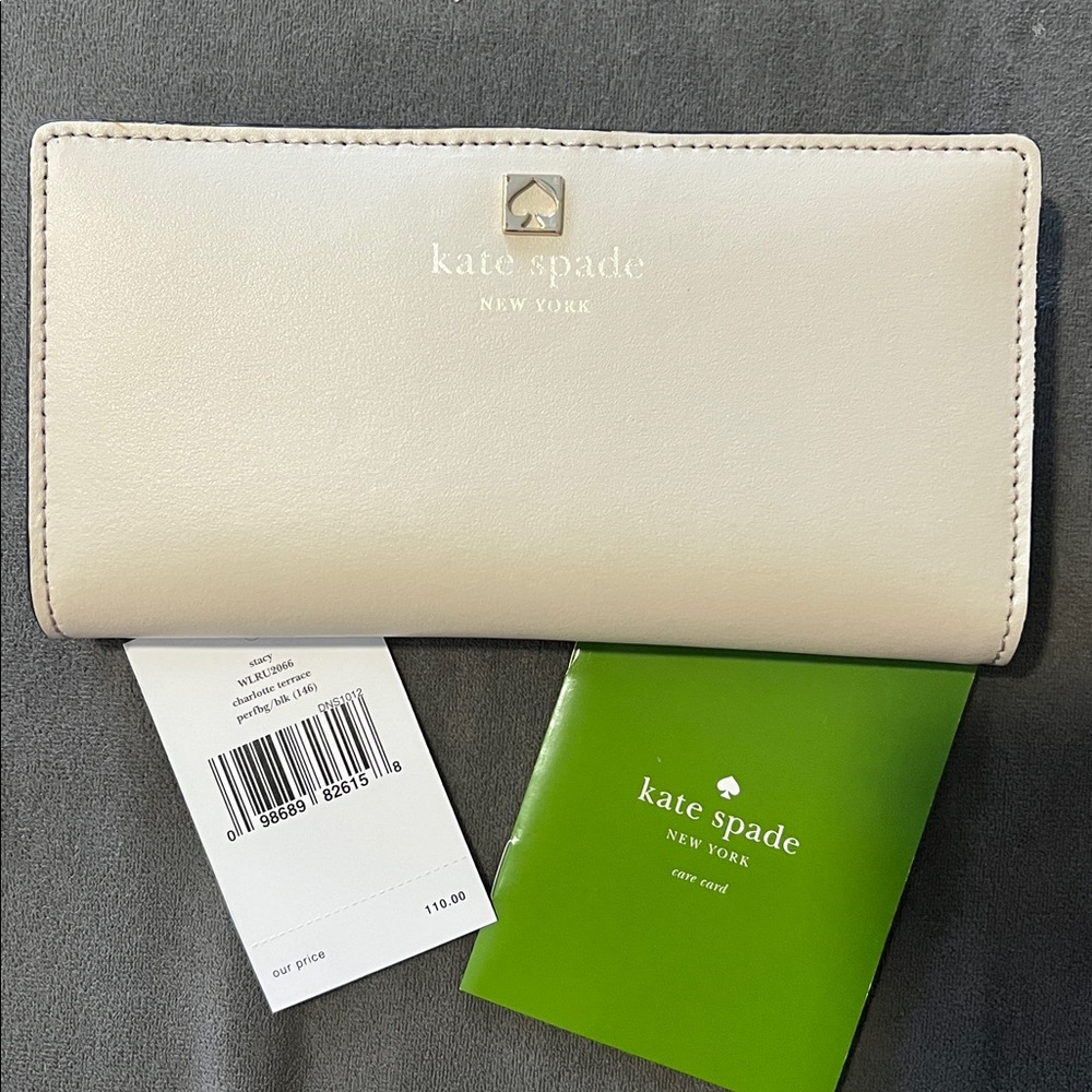 Kate Spade Stacy Perfect Beige Leather Wallet NWT